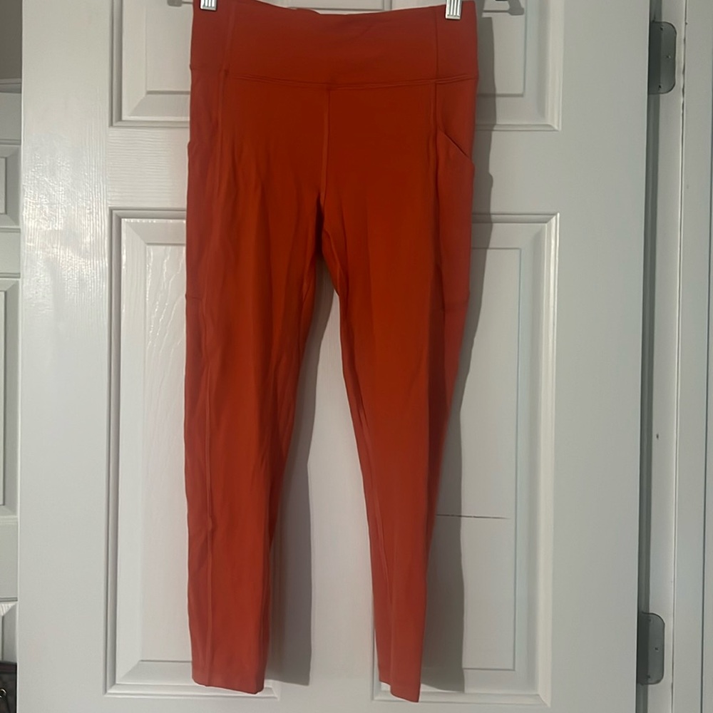 Burnt orange 25” leggings Lululemon